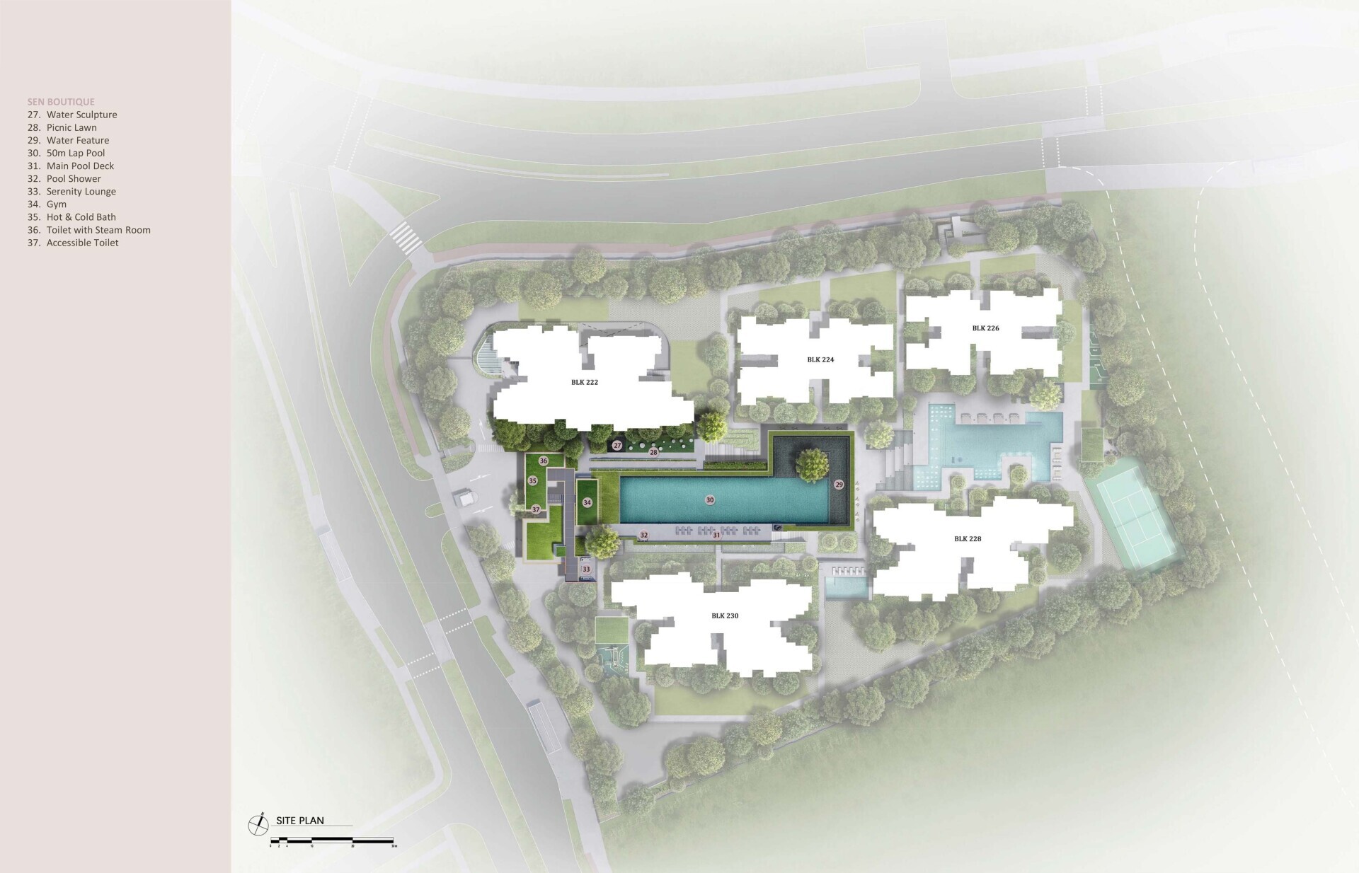 The Sen siteplan